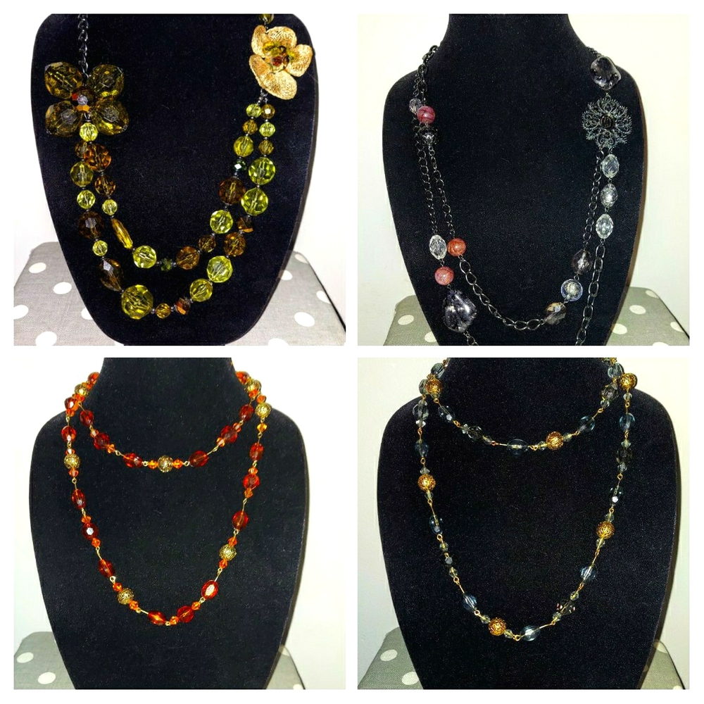 Long beaded necklaces